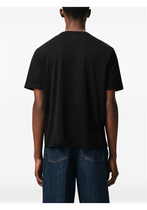 t-shirt solid mercerized uomo nera AMI PARIS | HTS367.JE0211001